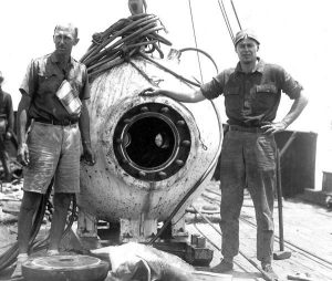 Bathysphere with Beebe and Barton
